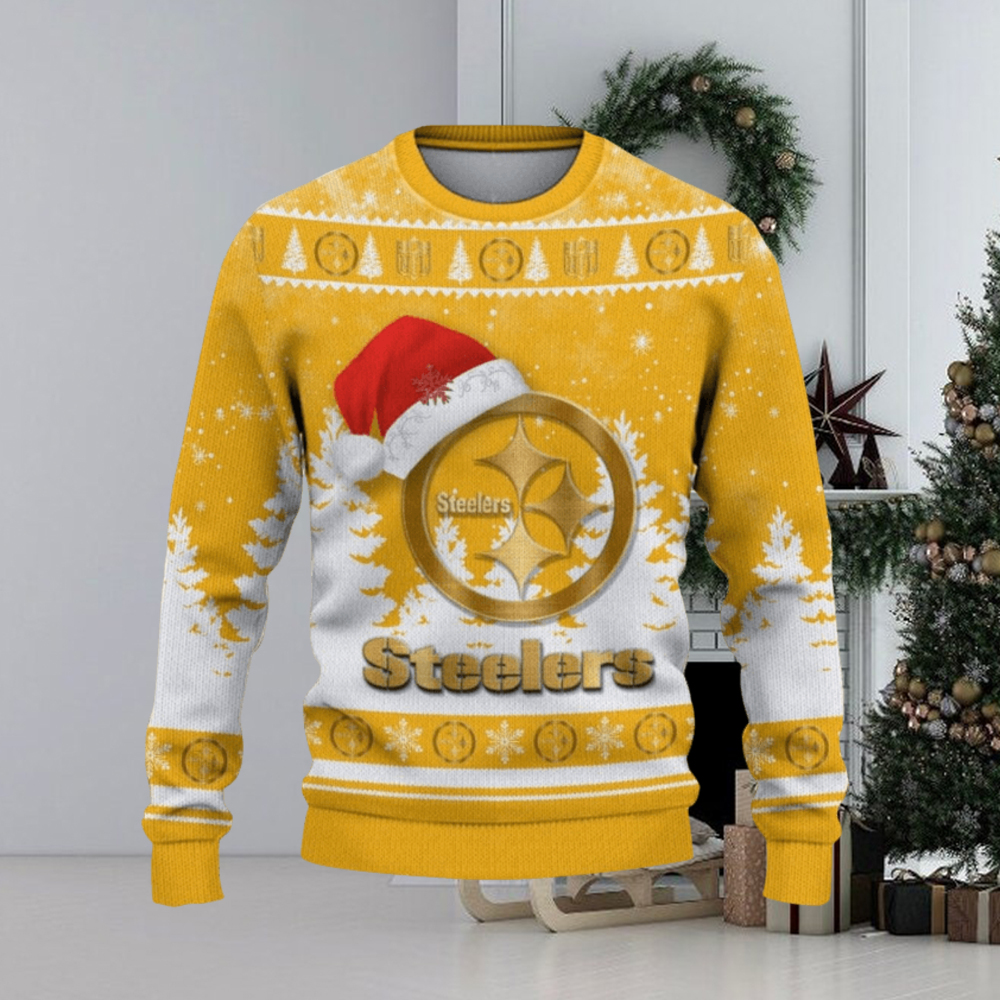 https://img.eyestees.com/teejeep/2023/Pittsburgh-Steelers-Logo-Wearing-Santa-Hat-Trending-Christmas-Gift-AOP-Ugly-Christmas-Sweater-Men-Women-Winter-Gift1.jpg