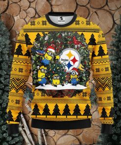 Pittsburgh Steelers Minion Christmas Ugly Sweater