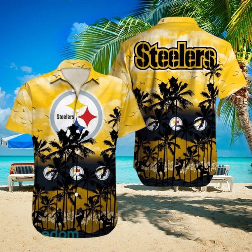 Pittsburgh Steelers NFL All Over printed 3D Beach Lover Gift Aloha Hawaiian Shirt