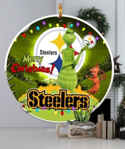 Pittsburgh Steelers NFL Funny Grinch Christmas Ornaments