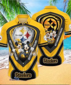 Pittsburgh Steelers NFL Hawaiian Shirt Graphic Mickey Halloween Night Style Hot Trending For Fans