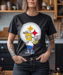 Pittsburgh Steelers NFL X Bart Simpson cartoon shirt