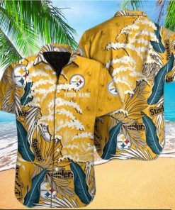 Pittsburgh Steelers NFL wave Hawaiian shirt