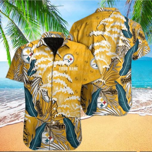 Pittsburgh Steelers NFL wave Hawaiian shirt