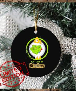 Pittsburgh Steelers Nfl Christmas Grinch I Hate People But I Love My Favorite Football Team Ornament Custom Name