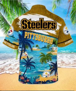 Pittsburgh Steelers Nfl Custom Hawaiian Shirt Short T Shirt Hawaiian Pattern Print For Sports Fans