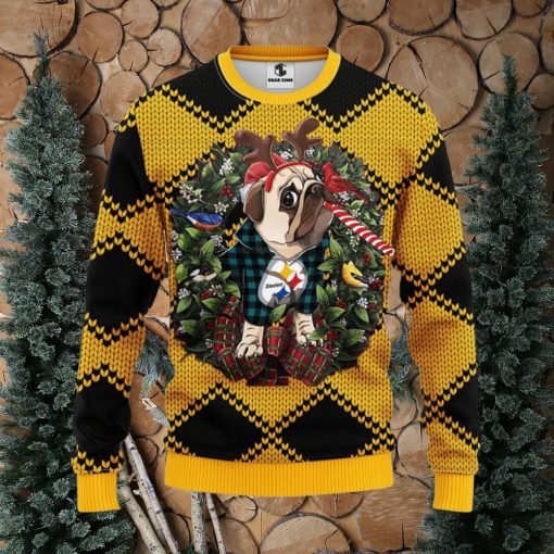 Pittsburgh Steelers Pub Dog Christmas Ugly Sweater Christmas Gift Ideas For Fans