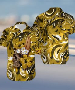 Pittsburgh Steelers Skull And Flower Hawaiian Shirt Gift For Halloween