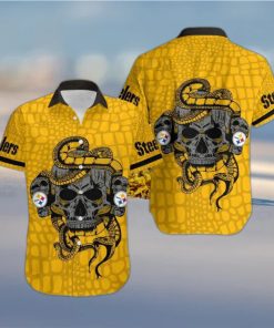 Pittsburgh Steelers Snake And Skull Octopus Hawaiian Shirt Gift For Halloween