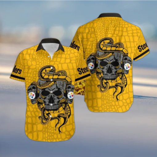 Pittsburgh Steelers Snake And Skull Octopus Hawaiian Shirt Gift For Halloween