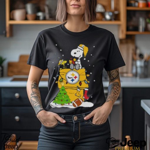 Pittsburgh Steelers Snoopy And Woodstock Christmas Shirt