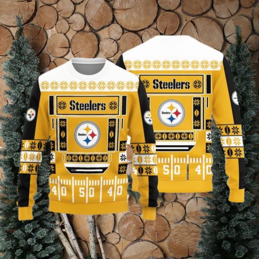 Pittsburgh Steelers Teams Ball Snowfalke Pattern Knitted Sweater For Christmas