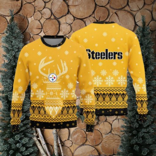 Pittsburgh Steelers Teams Reindeer Knitted Sweater For Christmas