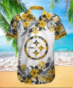 Pittsburgh Steelers Tropical Hawaiian Shirt And Shorts Summer Beach Set