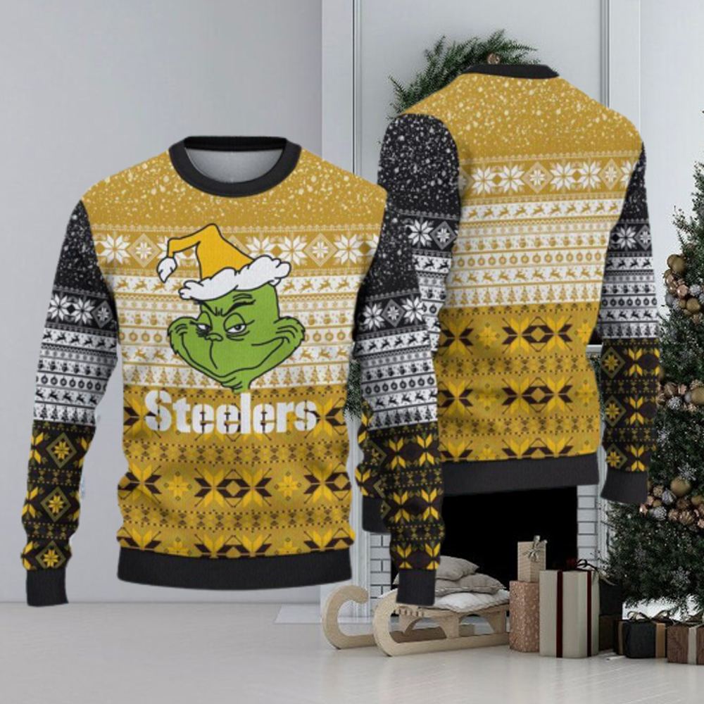 Pittsburgh Steelers Ugly Christmas Grch Xmas Sweater Gathering Gift Mens  Women - Limotees