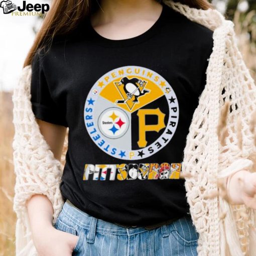 Pittsburgh sports teams logo Steelers Penguins and Pirates Shirt