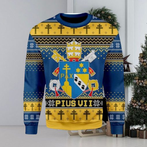 Pius Vii Coat Of Arms Ugly Christmas Sweater