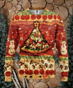 Pizza 3D Thanksgiving Women Mens Ugly Christmas Sweater