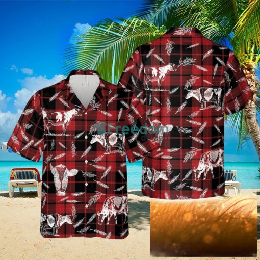 Plaid Pattern Holstein All Over Printed 3D Hawaiian Shirt