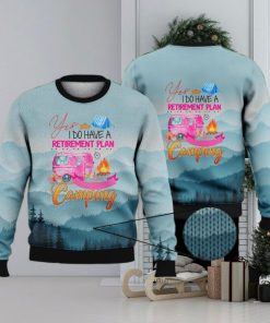 Plan Camping Mountainous Full Print 3D Ugly Sweater Christmas Gift Sweater