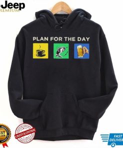 Plan For The Day Coffee Fish Bear Shirt