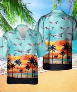 Plane Sunset Tropical Hawaiian Shirt For