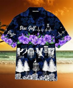 Play Disc Golf Hibicus Tropical Blue Aloha Hawaiian Shirt