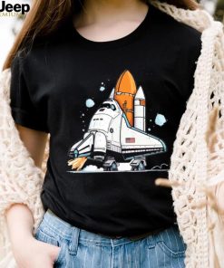 Playful Space Shuttle art shirt