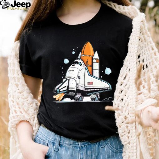 Playful Space Shuttle art shirt