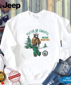 Please Be Careful Prevent Wildfires Smokey Bear Ringer Shirt