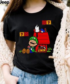 Plumbing Nuts Mario Bros and Snoopy Mashup shirt