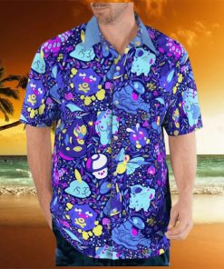 Poison Pokemon Hawaiian Shirt And Shorts 3D Summer Vacation Hawaiian Shirt