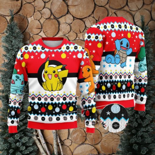 Pokemon And Pikachu Ugly Christmas Sweater Xmas Gifts