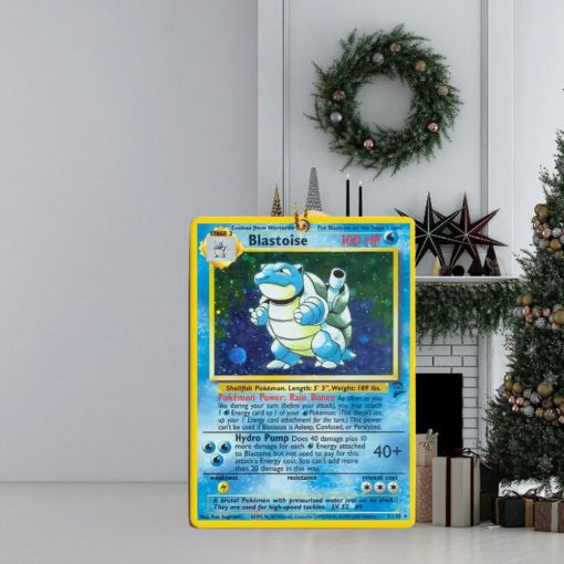 Pokemon Blastoise Rare Card 2023 Holiday Gift Ornament