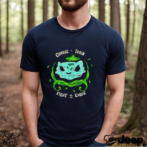 Pokemon Bulbasaur skull grass choose train fight evolve 1996 shirt