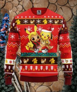 Pokemon Cute Noel Mc Ugly Christmas Sweater 3D Gift For Men And Women Red