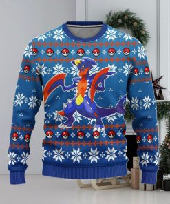 Pokemon Garchomp Anime Ugly Christmas Sweater, Custom Sweatshirt Apparel