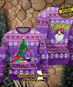 Pokemon Gengar Christmas Ugly Sweater