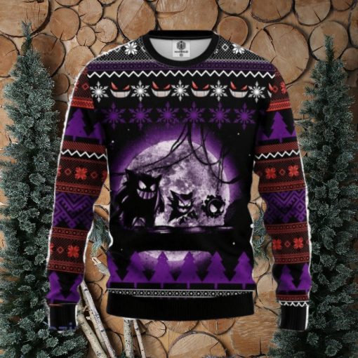 Pokemon Ghost Ugly Christmas Sweater 3D Gift For Men And Women