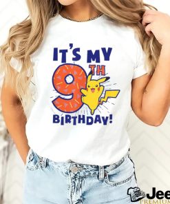 Pokémon It’s My 9th Birthday Pikachu Celebration T Shirt