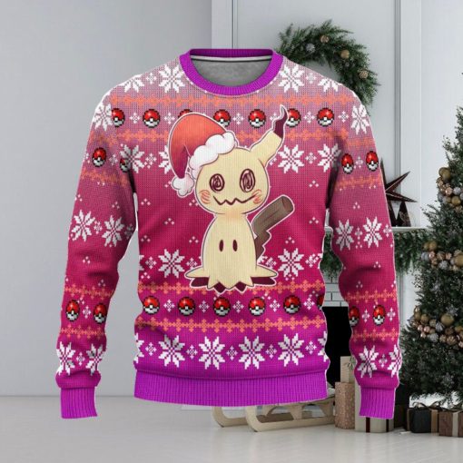 Pokemon Mimikyu Anime Ugly Christmas Sweater, Custom Sweatshirt Apparell