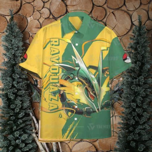 Pokemon Rayquaza Funny 3D Hawaiian Shirt