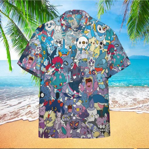 Pokemon Trendy Hawaiian Shirt All The Water Pokemon Hawaii Shirt Pokemon Aloha Shirt