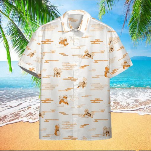 Pokemon Trendy Hawaiian Shirt Arcanine Evolution White Hawaii Shirt Pokemon Aloha Shirt