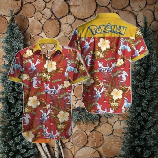 Pokemon V Short Sleeve Funny 3D Hawaiian Shirt