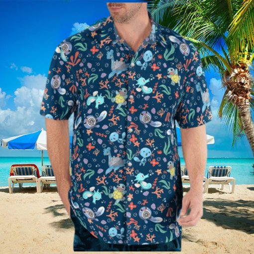 Pokemon Water Type Ocean Pattern Hawaiian Shirt