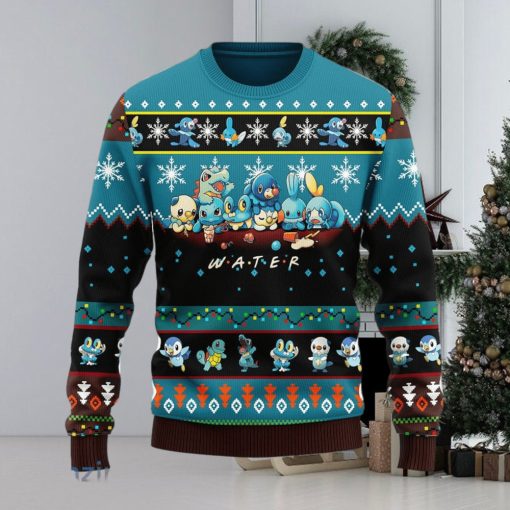 Pokemon Water Ugly Christmas Sweater Anime Men And Women Christmas Gift