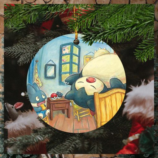 Pokemon x Van Gogh Museum Snorlax Art Inspired By Van Gogh Christmas Tree Decorations Ornament