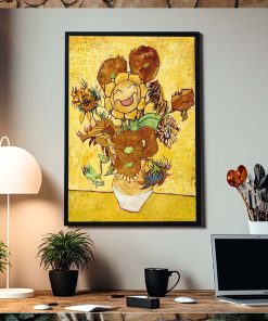 Pokemon x Van Gogh Museum Sunflora Art Inspired By Van Gogh Home Decor Poster Canvas