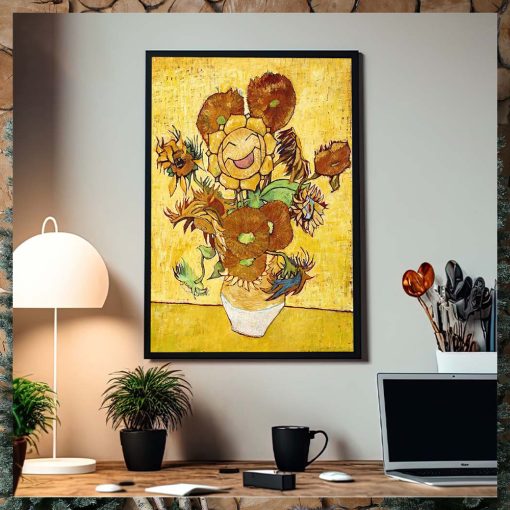 Pokemon x Van Gogh Museum Sunflora Art Inspired By Van Gogh Home Decor Poster Canvas